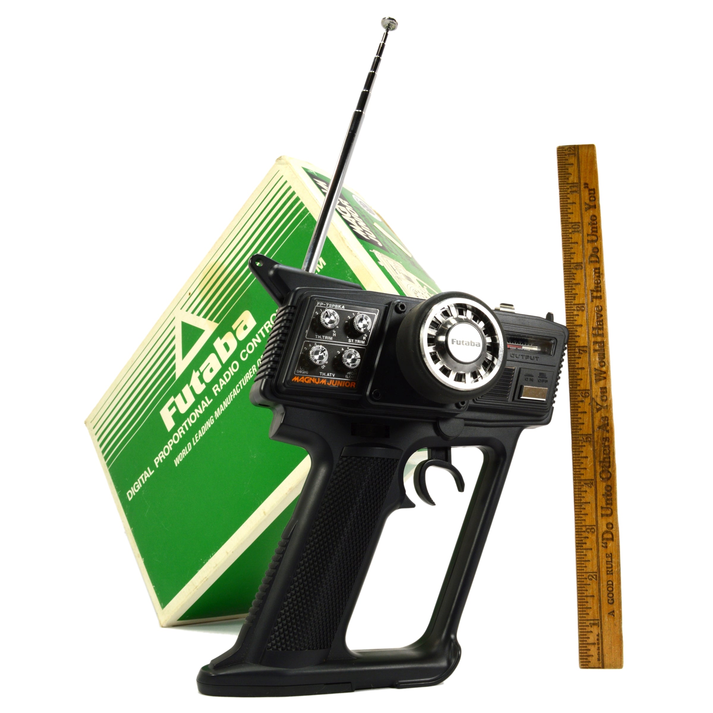 FUTABA MAGNUM JUNIOR FP-2PBKA 2 Channel Radio Remote Control - New in Box - Perfect for RC Cars, Boats & Airplanes - Hobby Grade Transmitter for Beginners