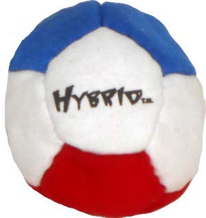Dirtbag Hybrid Footbag - White, Blue, Red | Hacky Sack for Beginners & Pros | Perfect for Outdoor Games, Beach, Park & Backyard Fun