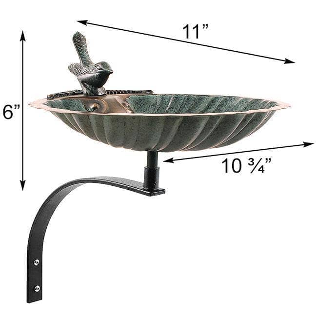 Scalloped Shell Bird Bath for Garden - Decorative Outdoor Bird Feeder with Elegant Design, Perfect for Attracting Birds to Your Backyard or Patio