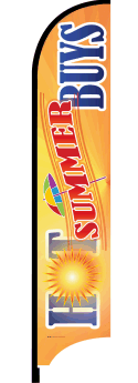 Feather Flag Banner - Durable Outdoor Advertising Flag for Summer Sales & Promotions - Perfect for Retail Stores, Car Dealerships & Events