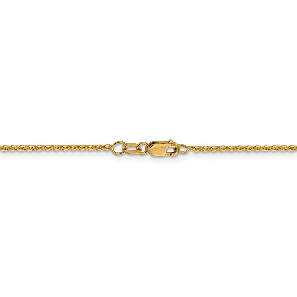 14k Yellow Gold Flat Cable Chain Necklace for Women - Elegant & Durable