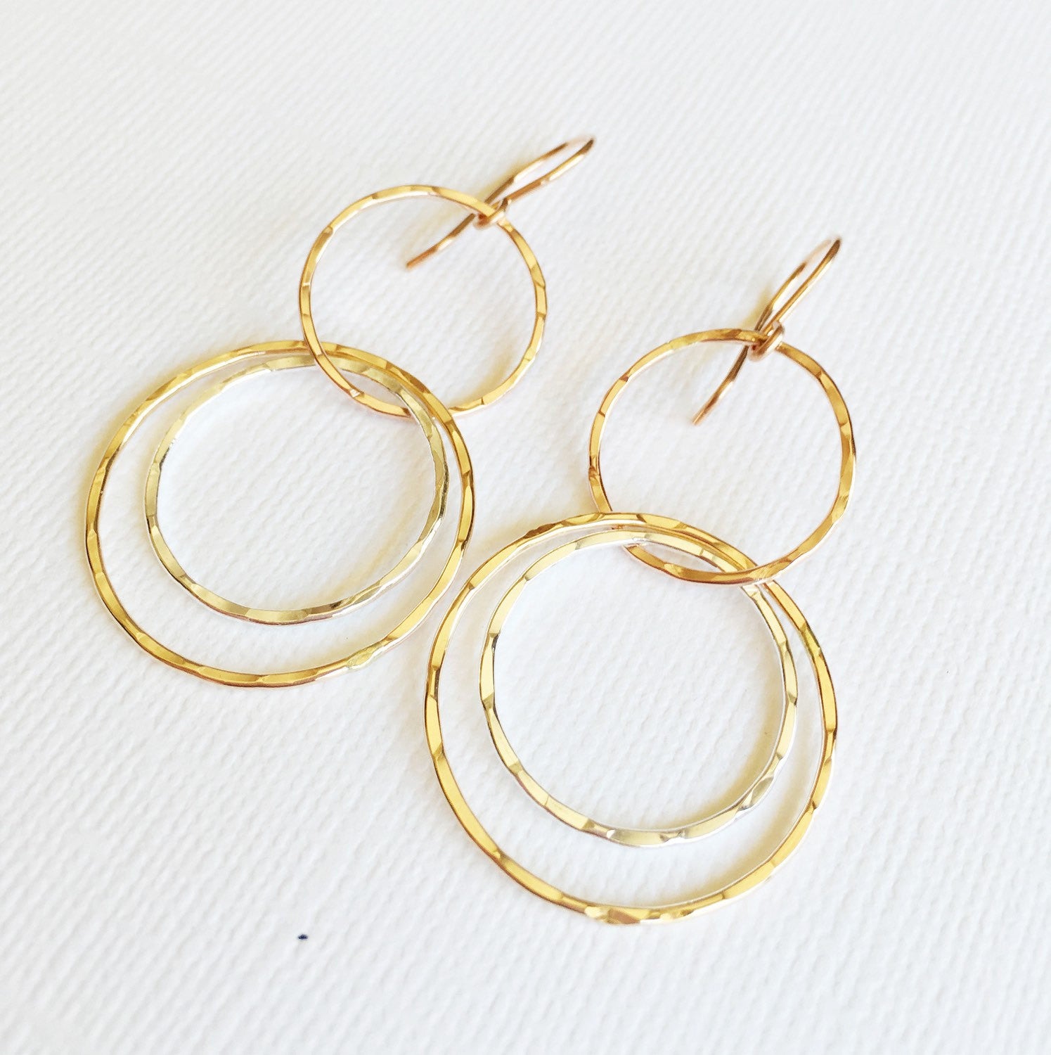 E217 Elegant Gold-Plated Dangle Earrings for Women - Perfect for Parties, Weddings & Everyday Wear