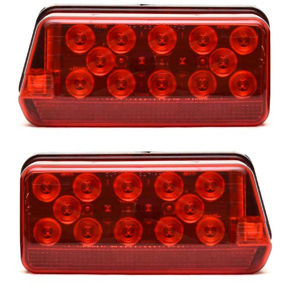 Wesbar 281595 Submersible LED Boat Trailer Tail Lights Set - Waterproof Marine Lighting for Trailers, Docks & Boating Safety