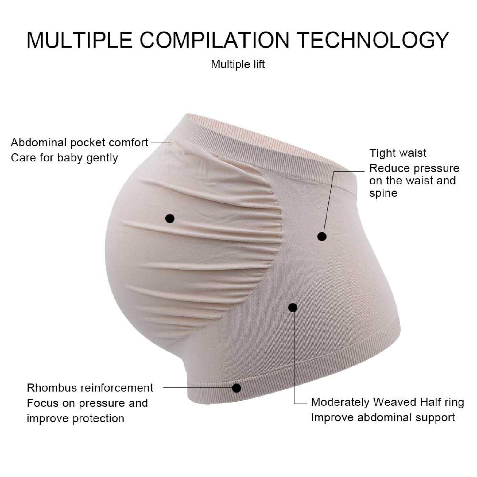 **Best Maternity Belt for Pregnancy Support - Soft & Breathable Abdominal Band with Back Pain Relief - Adjustable Belly Wrap for Comfort & Posture - Ideal for Workouts, Walking & Daily Activities (XXL, Nude)**