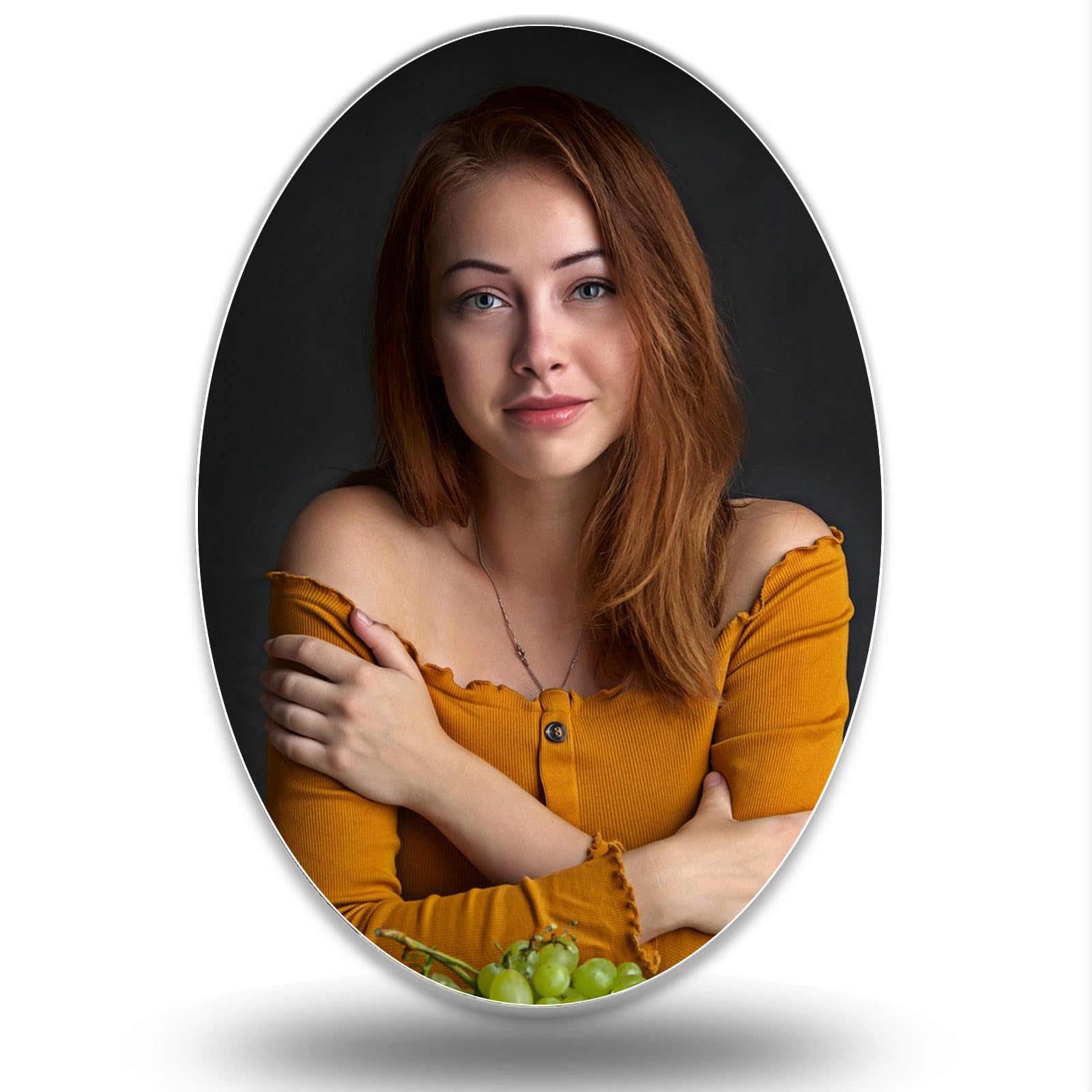 Custom Memorial Photo Tile for Tombstone - Waterproof Ceramic Personalized Grave Decor with Oval Picture (Colorful, 8 Inch) - Perfect for Cemetery, Headstone, and Memorial Site Decorations