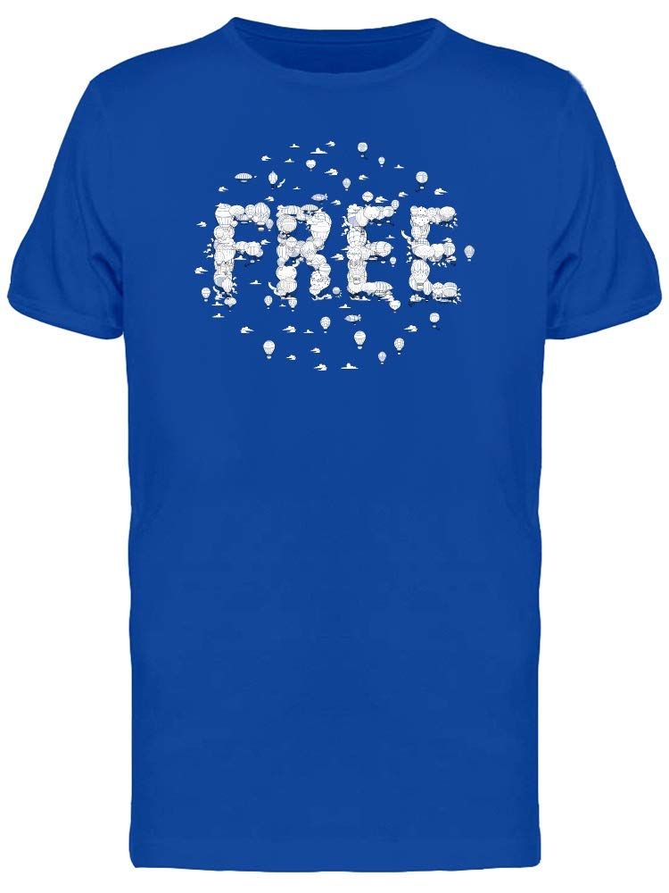 Smartprints Free Fun Font T-Shirt for Men - Trendy Graphic Tee for Casual Wear & Everyday Outfits