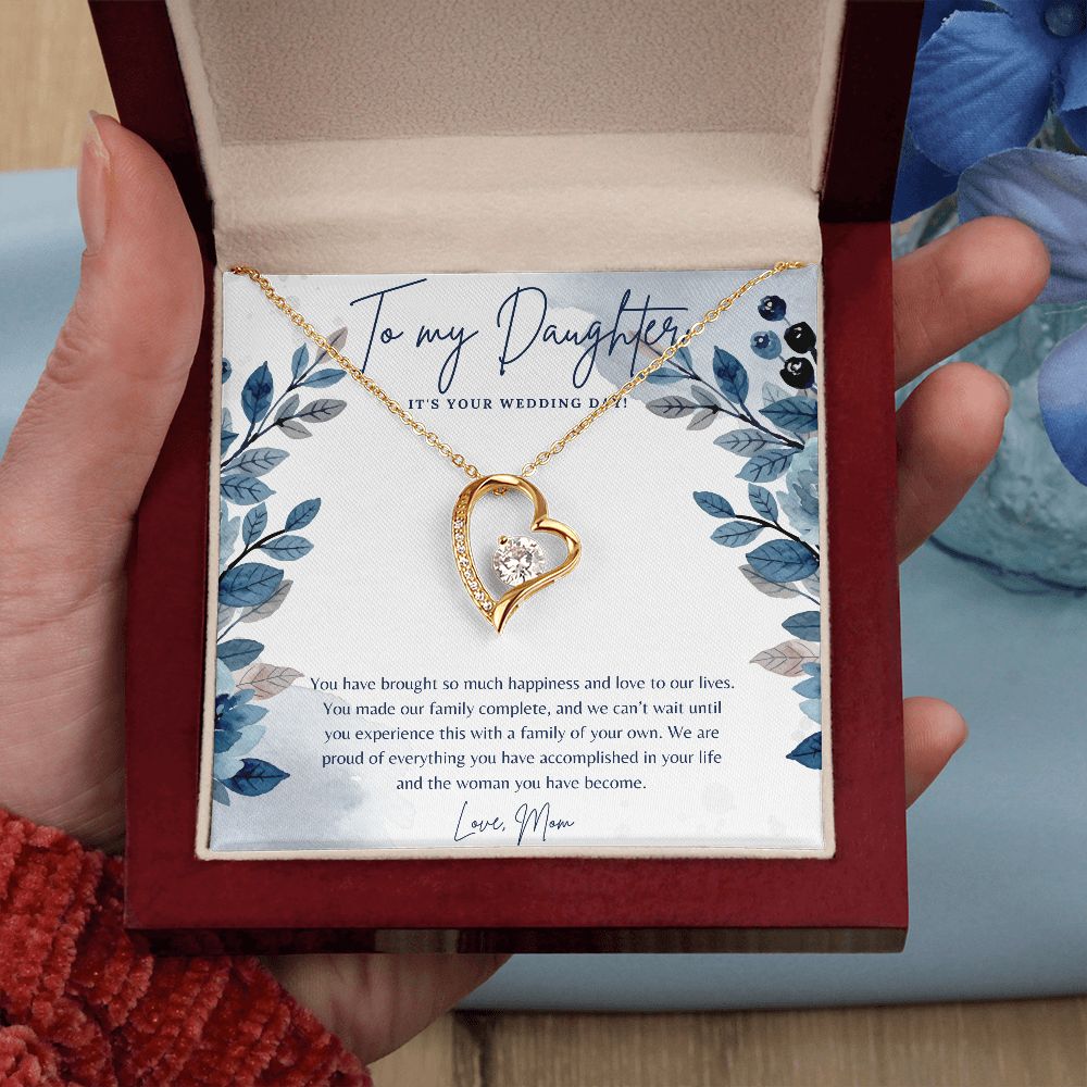 Forever Love Necklace - Heartfelt Wedding Gift for Daughter | Elegant Jewelry for Brides, Special Occasions & Cherished Memories