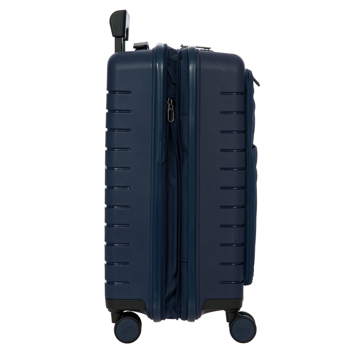 Ulisse 21 Expandable Spinner Luggage with Pockets - Blue Carry-On Suitcase for Travel, Business Trips & Weekend Getaways