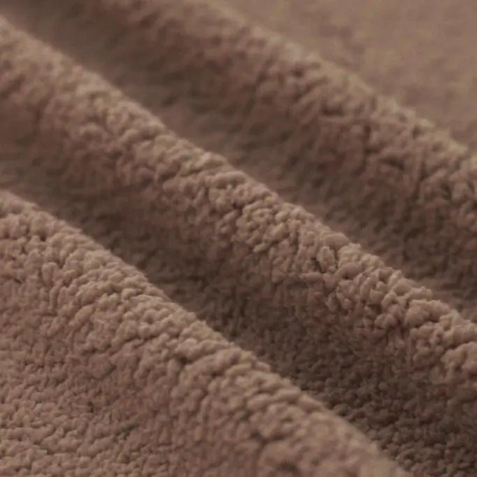 Cozy Brown Curly Teddy Sherpa Fleece Blanket - Ultra Soft & Warm Plush Throw for Winter, Couch, Bed & Home Decor
