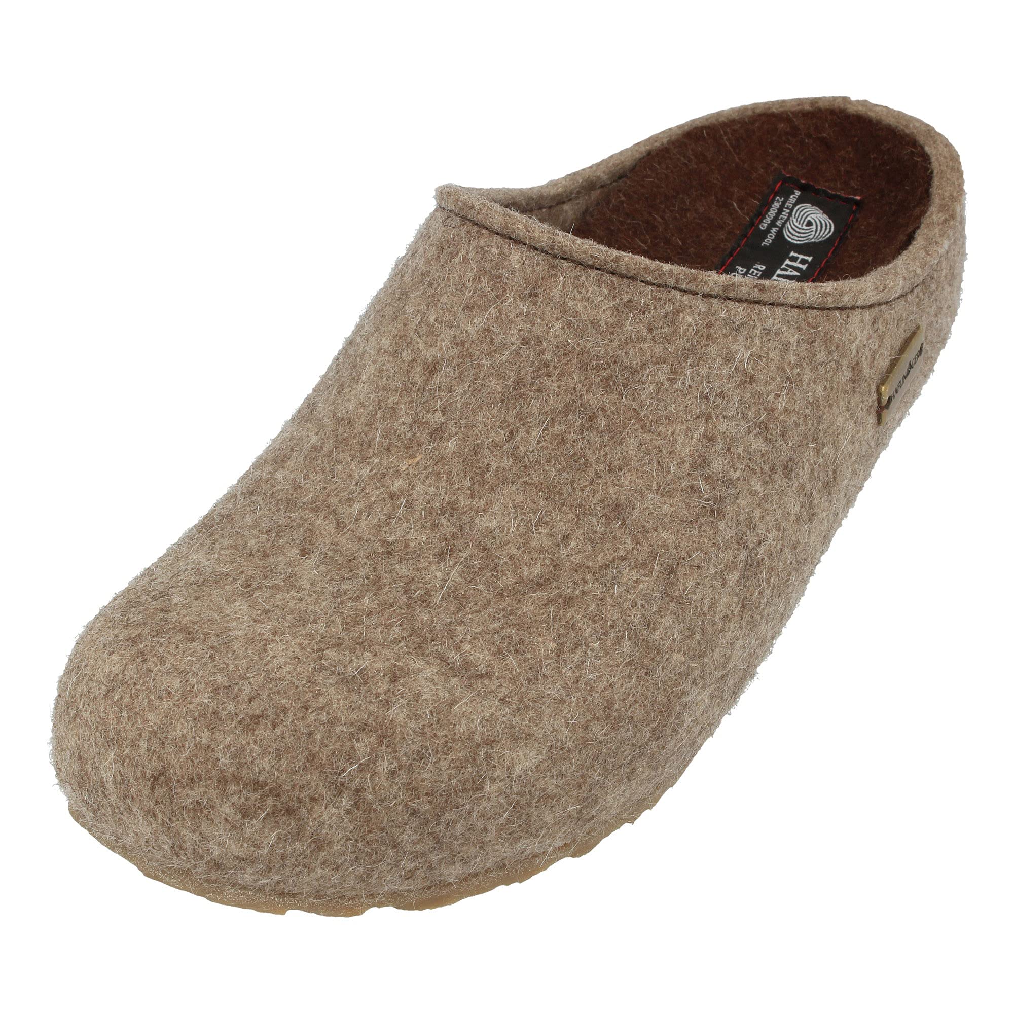 HAFLINGER Women's Wool Felt Low-Top Slippers - Cozy Indoor/Outdoor House Shoes for Comfort & Warmth - Perfect for Home, Office & Relaxation