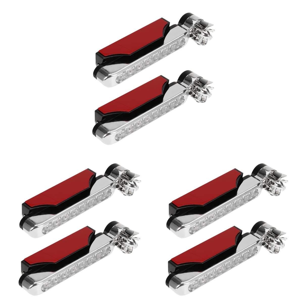 BESPORTBLE Universal Wind Power Running LED Car Decor - 8-LED Auto Exterior Lamp Set of 6 Pieces for Night Driving & Vehicle Customization