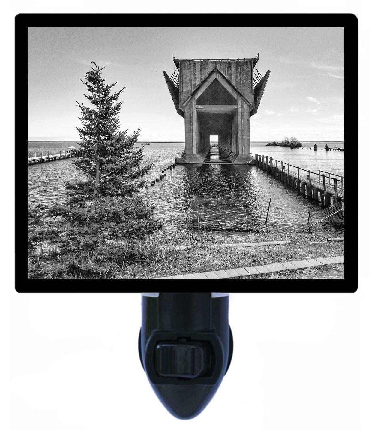 Ore Dock Marquette Michigan Landscape LED Night Light - Soothing Bedroom & Nursery Nightlight for Kids & Adults - Perfect for Nighttime Comfort & Relaxation