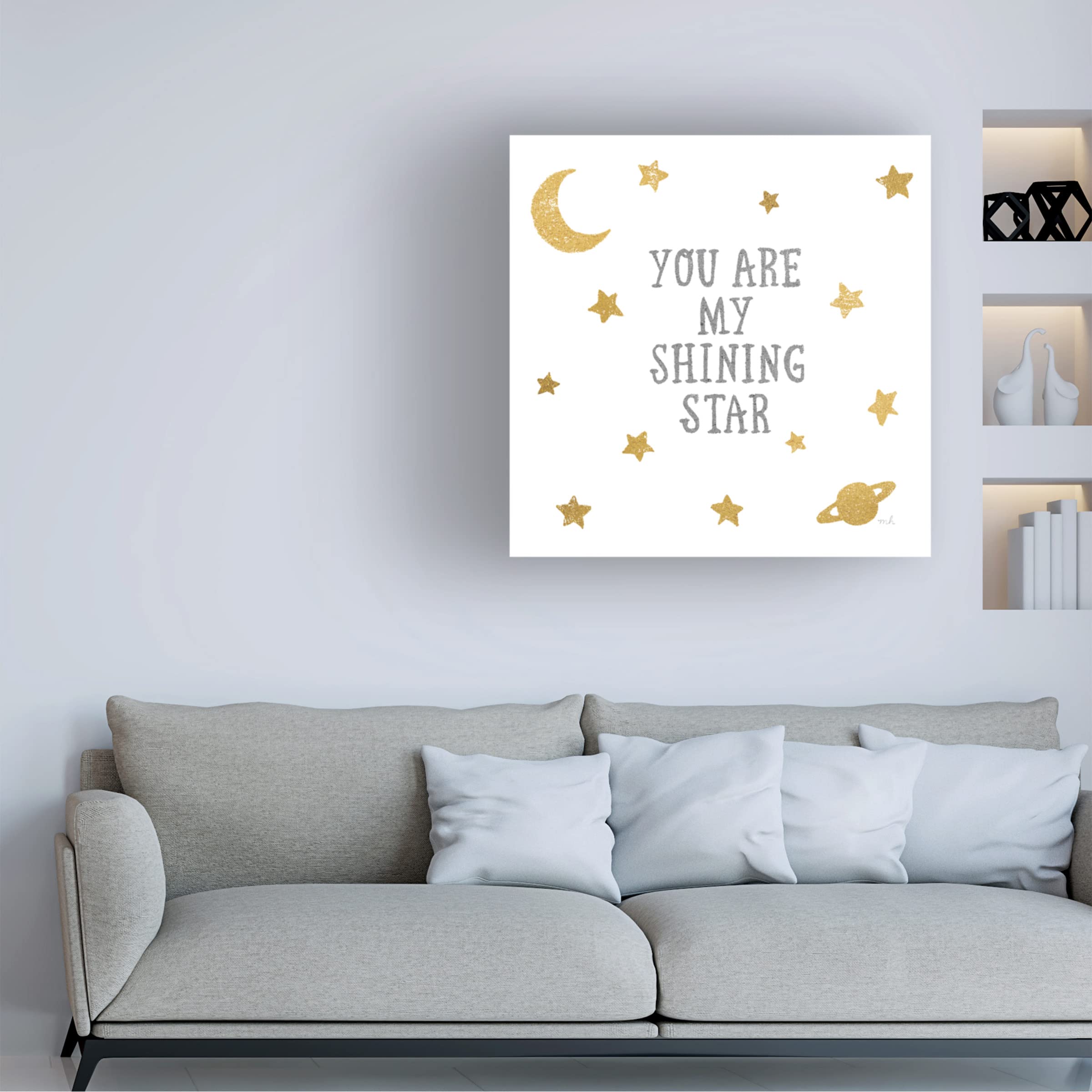 Trademark Fine Art 'Shining Star' Canvas Wall Art by Moira Hershey - Modern Home Decor for Living Room, Bedroom & Office