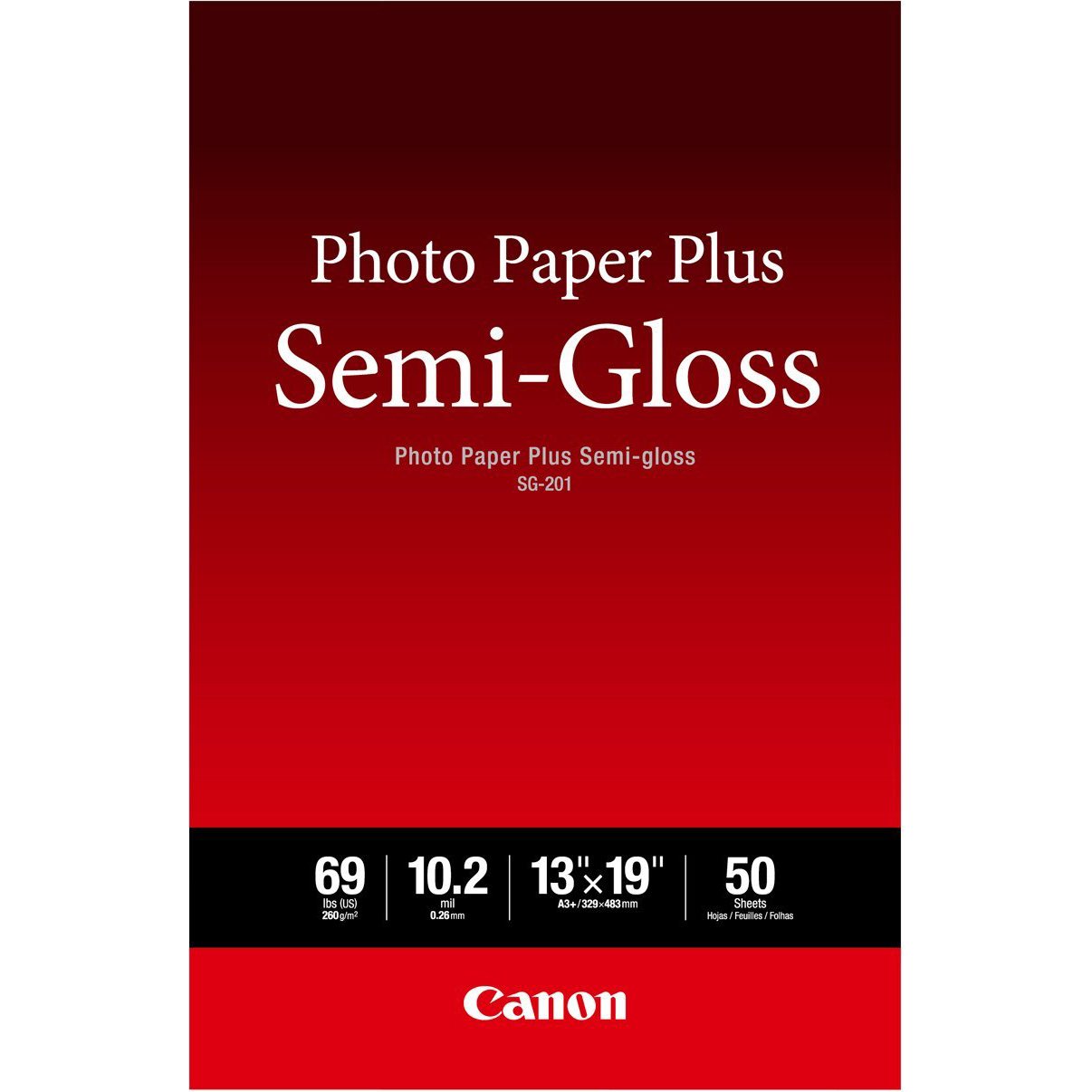 Canon SG-201 13x19 Photo Paper Plus Semi-Gloss - 50 Sheets of 13