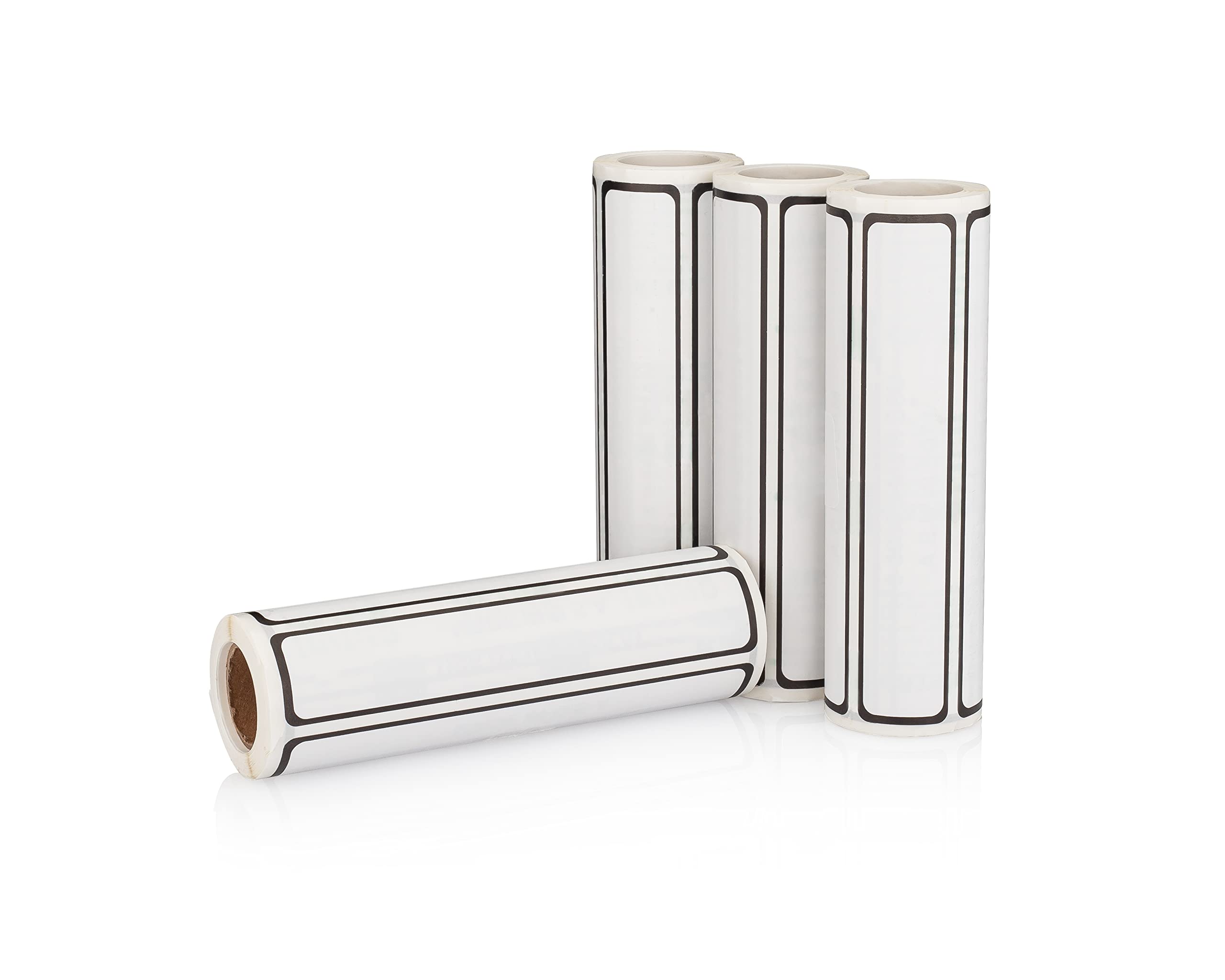 Carstens Adhesive Binder Spine Labels - 5 3/8” x 1” White Sticker Labels for 1” Ring Binders, 200 Labels per Roll (4 Pack) - Perfect for Office Organization, School Supplies & File Management
