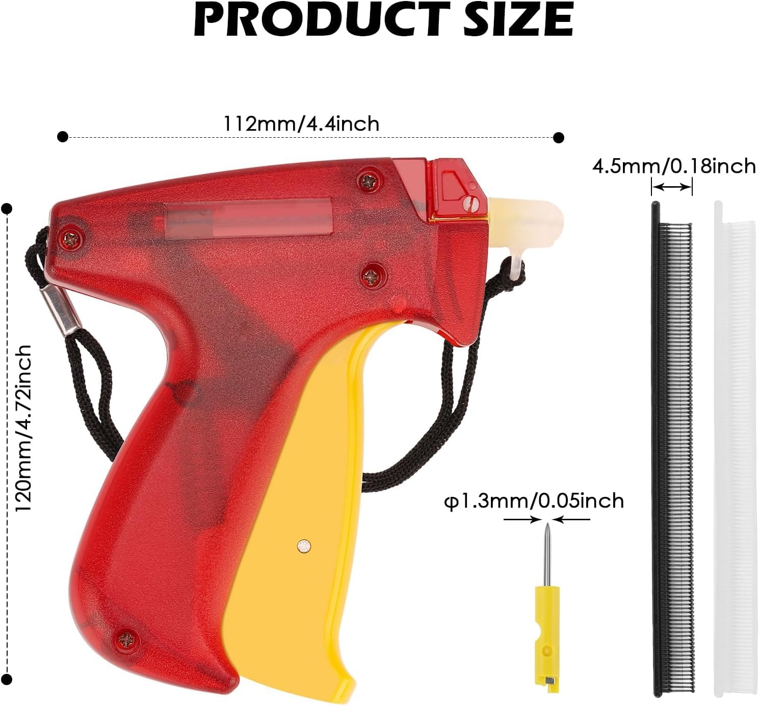 Wilfox Mini Stitch Gun - Professional Clothing Repair Tool for Quick Mending, Quilting & Hemming | Includes 1 Needle, 960 Black & White Micro Fasteners | Perfect for Home Tailoring, DIY Fashion Fixes & Emergency Clothing Repairs