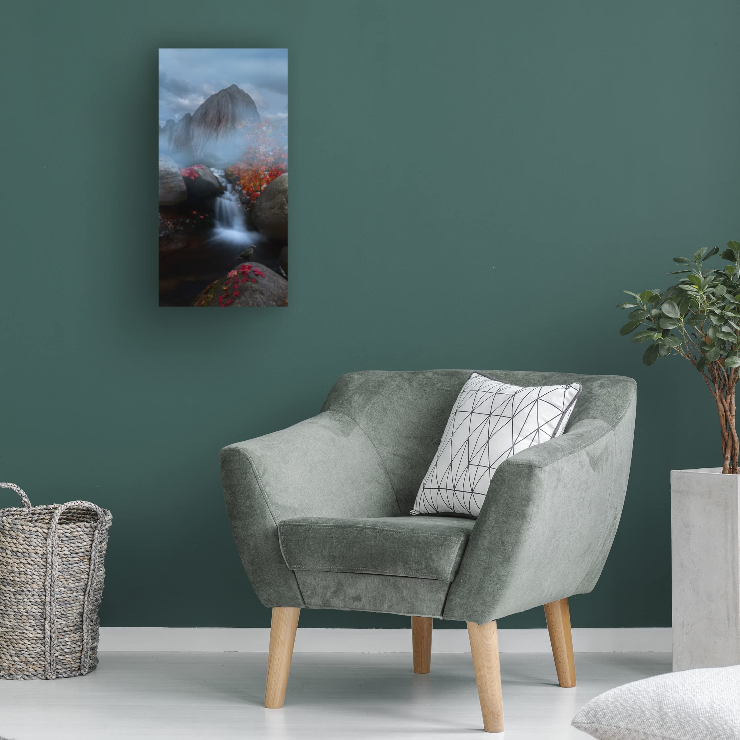 Trademark Fine Art 'Fog Hill' Landscape Canvas Painting by Simoon - Perfect for Living Room, Bedroom & Office Wall Decor