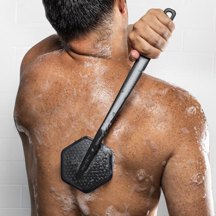 TOOLETRIES Premium Charcoal Back Scrubber - Exfoliating Bath Brush for Deep Cleansing & Skin Renewal - Perfect for Shower, Spa & Relaxation at Home