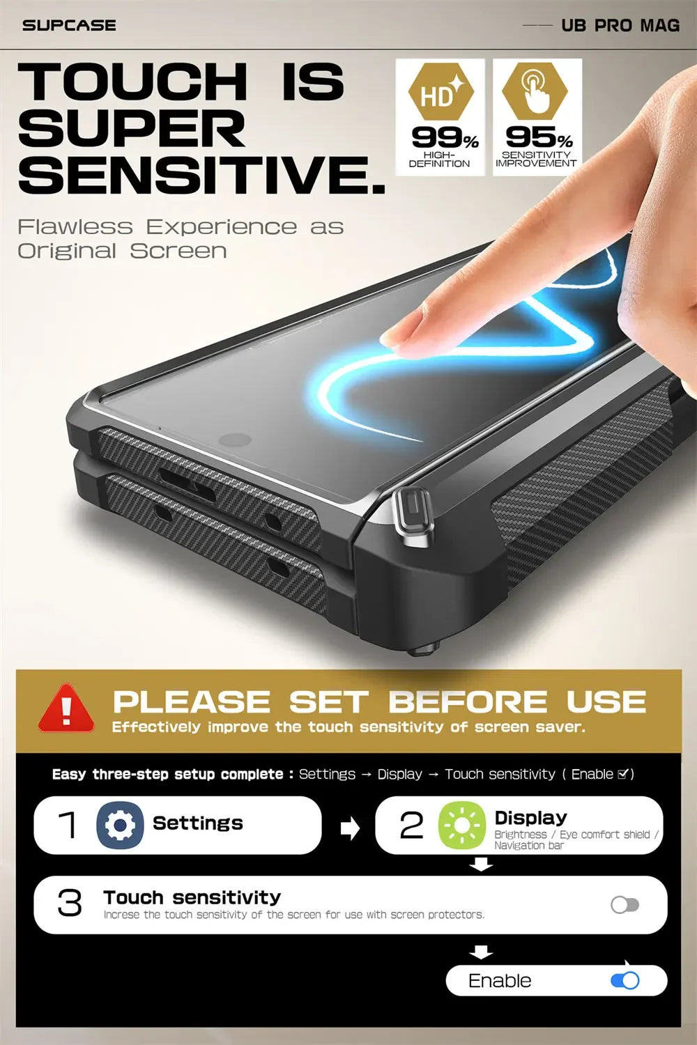SUPCASE UB Pro Magnetic Rugged Shockproof Case for Samsung Galaxy Z Fold 6 - Heavy Duty Protection for Work, Outdoor & Travel