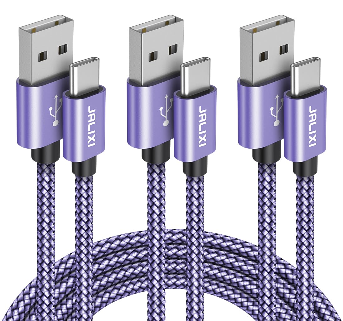 Premium 3-Pack Braided USB C to USB C Charging Cable (10ft+6ft+3ft) Fast Charging Cord for iPhone 15/15 Pro Max, Samsung Galaxy S23/S22/S21 Ultra, Pixel Phones - Durable Nylon for Home, Office & Travel Use