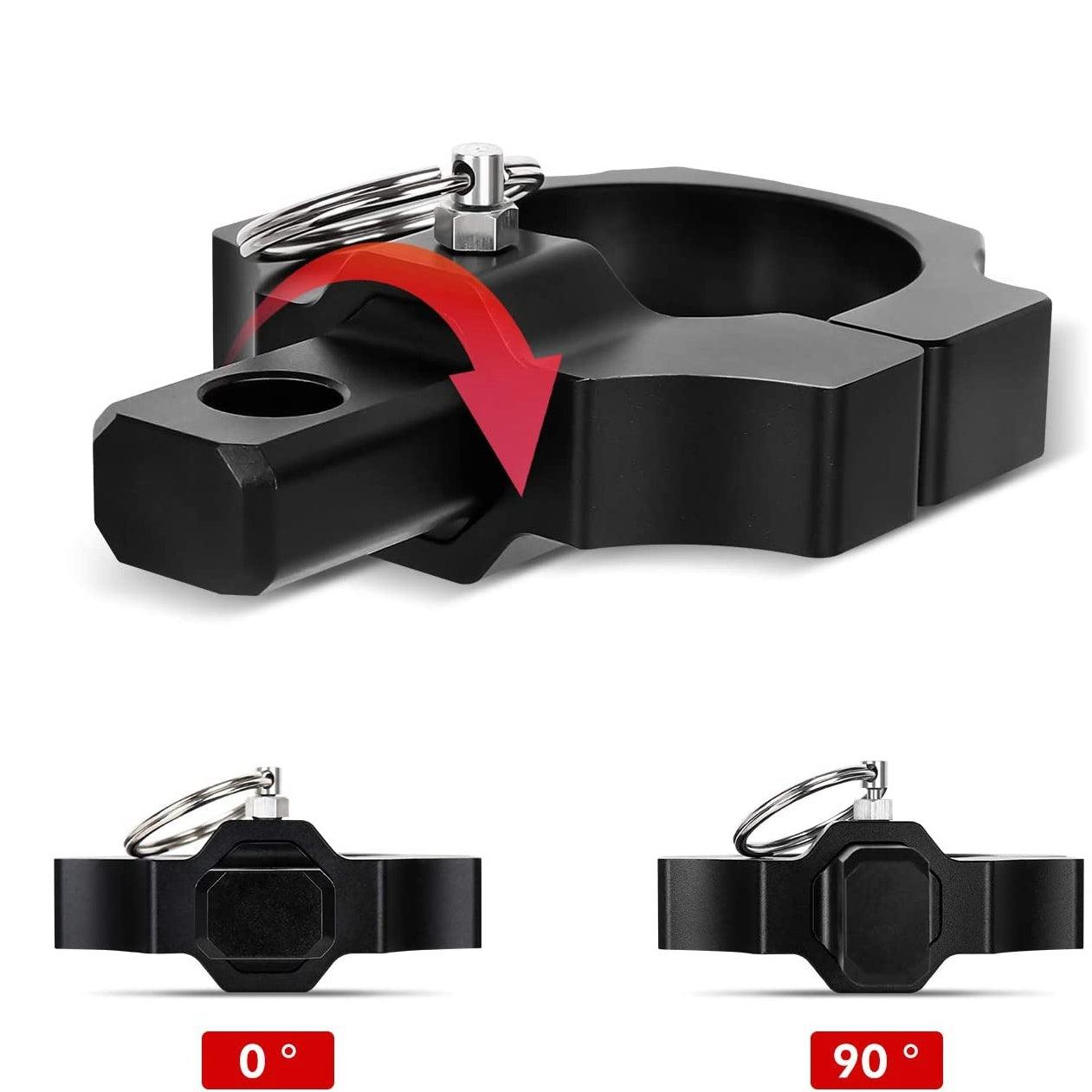 2-Pack Whip Light Mounting Brackets for UTV ATV Off-Road Vehicles - Heavy Duty Universal Mount Kit for Night Riding, Trail Adventures & Off-Road Safety Accessories