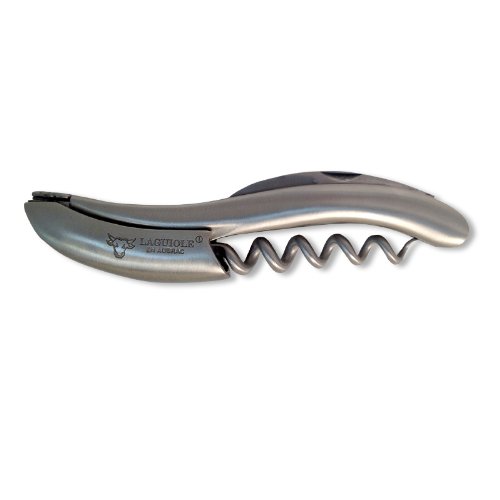 Premium Laguiole en Aubrac Stainless Steel Waiter's Corkscrew - Professional Wine Bottle Opener for Restaurants, Bars & Home Entertaining (Model 15228)