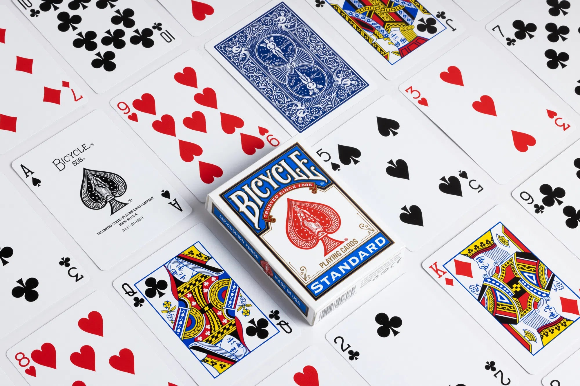 Bicycle Standard Playing Cards - Premium Poker Size Deck for Magic Tricks, Card Games, and Casino Night - 52 Cards with Jokers - Perfect for Poker, Blackjack, and Bridge
