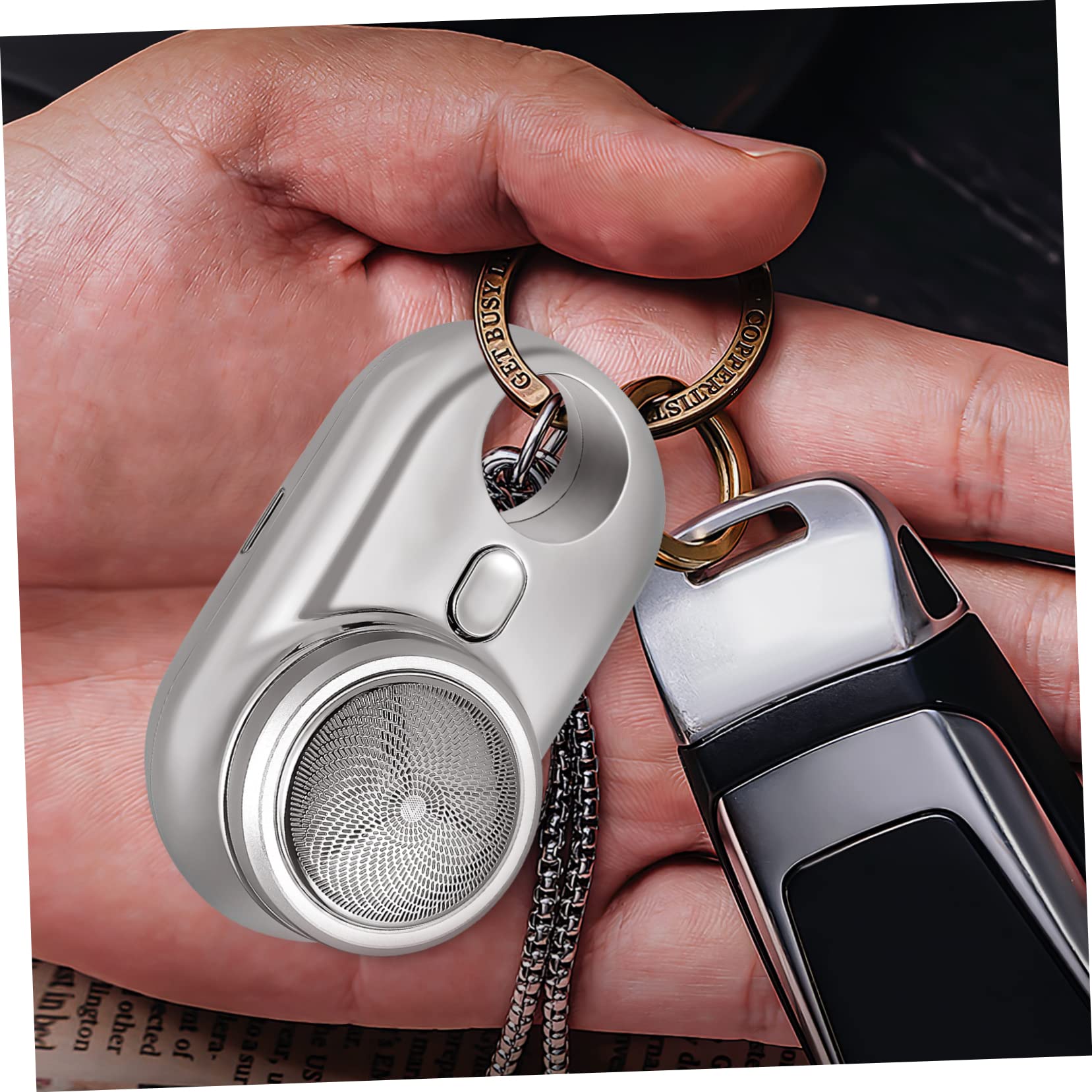 IPetBoom Electric Shaver for Men - Rechargeable Body & Beard Trimmer, Portable Mini Shaver with ABS Silver Coating - Perfect for Travel, Gym & Home Grooming