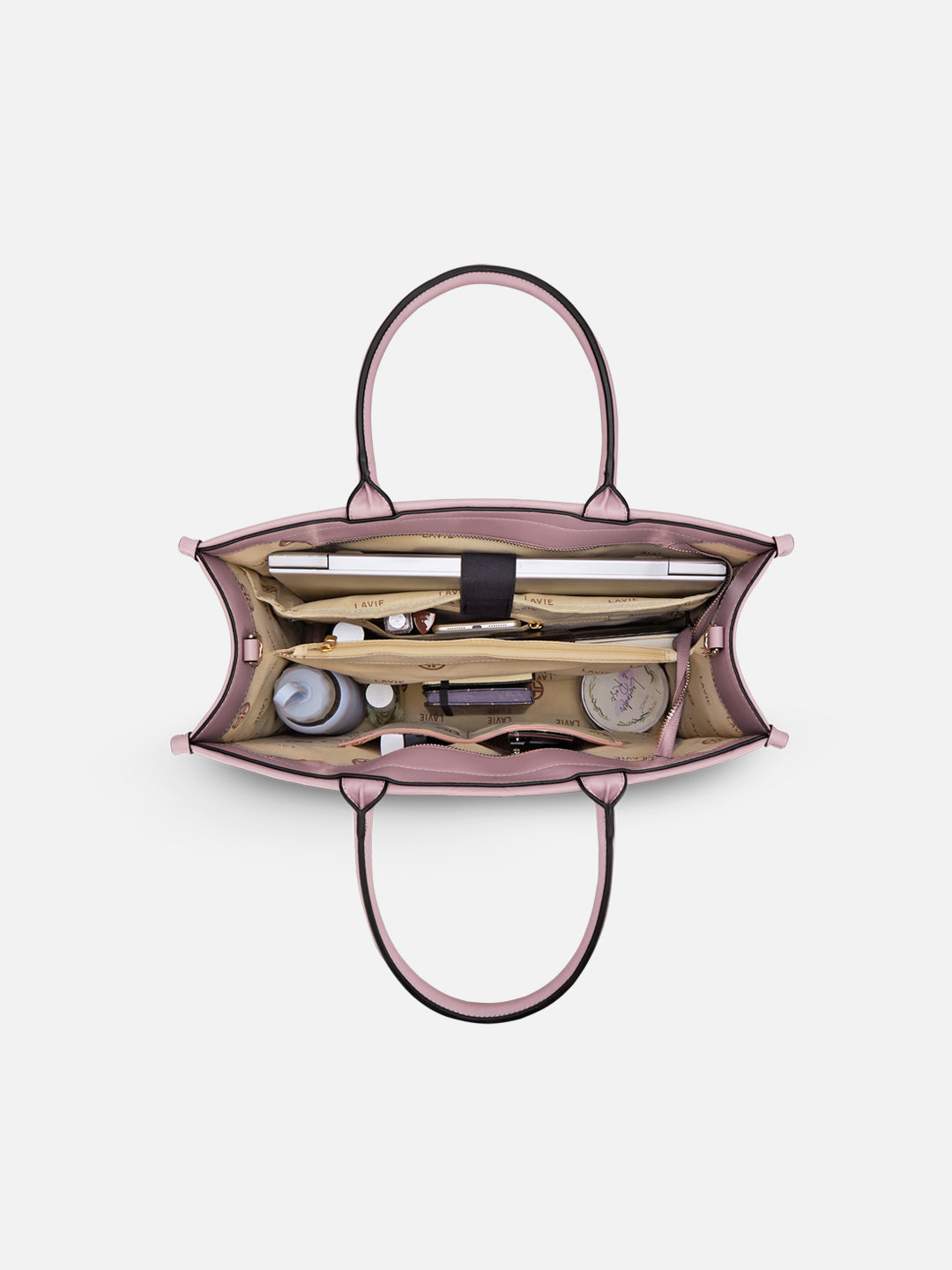Lavie Luxe Mona25 Extra Large Box Satchel - Stylish Leather Tote Bag for Women, Perfect for Work, Travel & Everyday Use