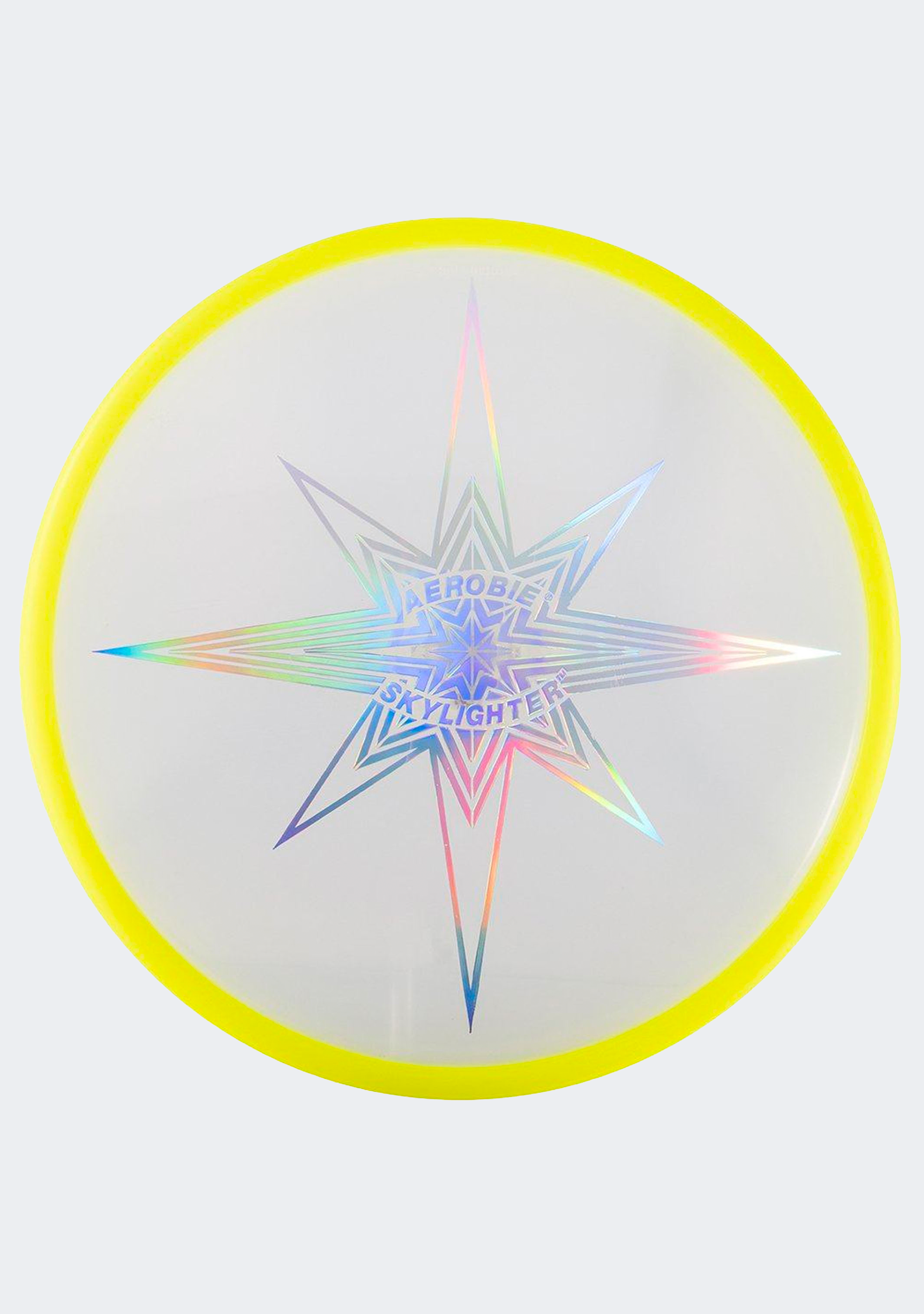 **Aerobie Skylighter Flying Disc - Bright Yellow LED Light-Up Disc for Night Play, Outdoor Games, and Backyard Fun**