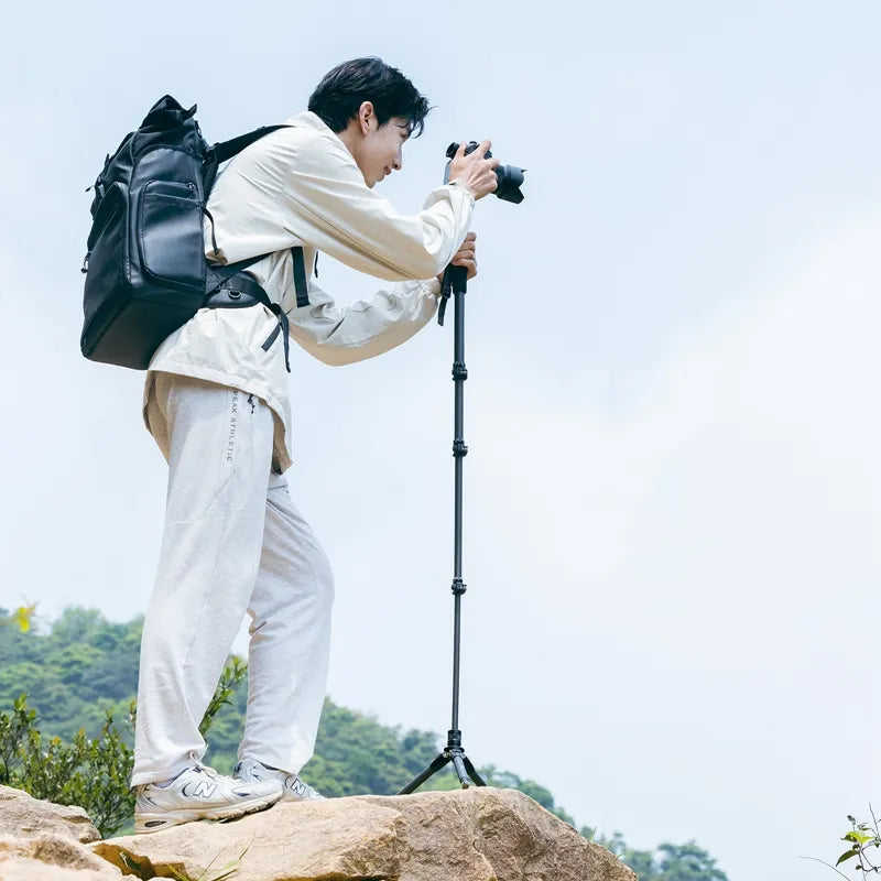 Ulanzi TT35 Lightweight Hiking Stick Tripod Kit - Adjustable Monopod & Camera Stand for Outdoor Photography, Vlogging, and Travel Adventures