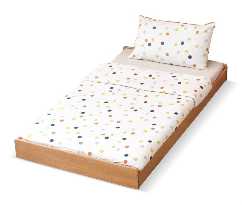 Solid Oak & Beech Wood Floor Bed with Pulley - Toddler Bed for Safe & Comfortable Sleep - Perfect for Montessori Bedrooms & Kids' Room Decor