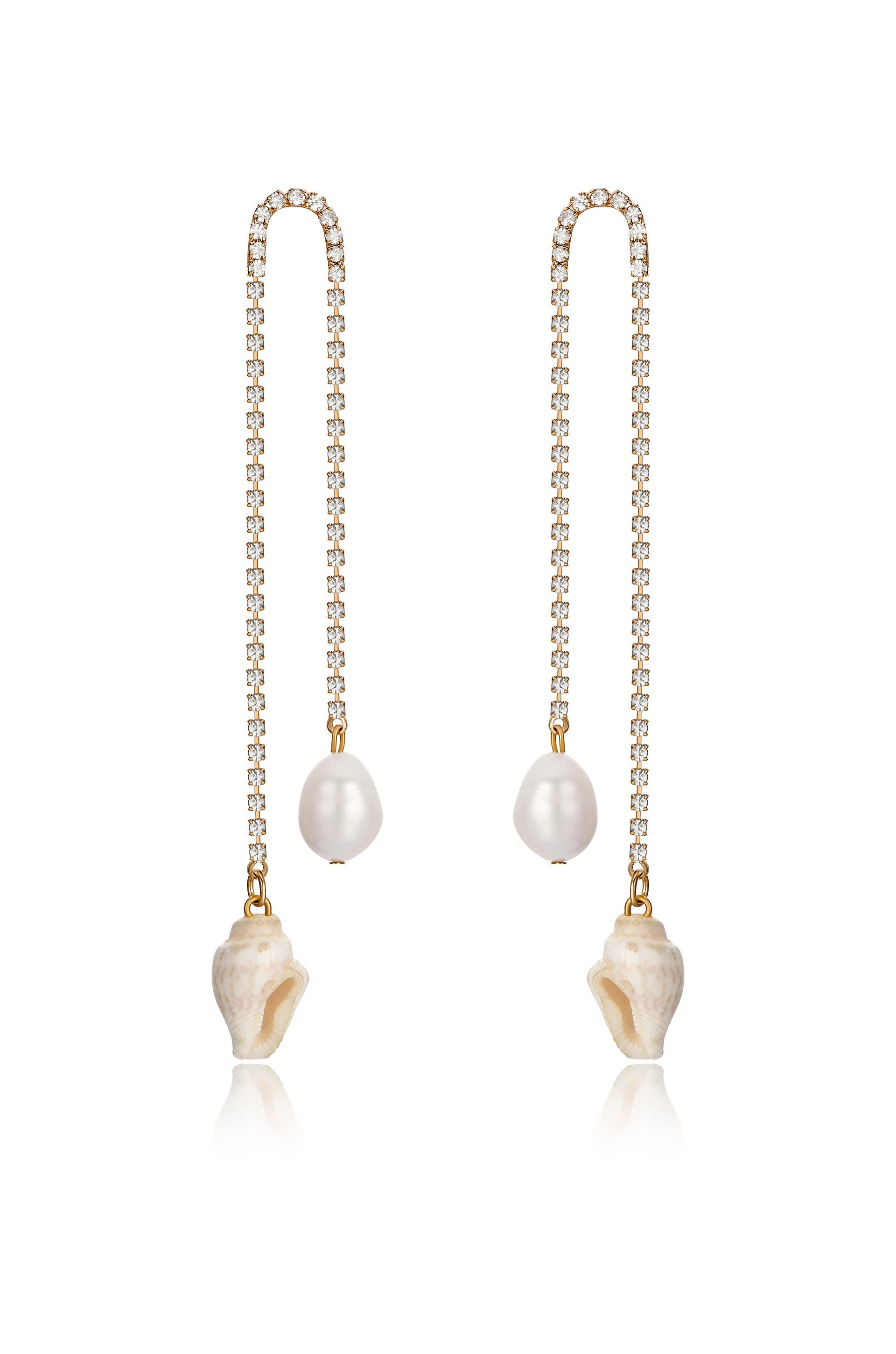 Exquisite Shell and Pearl Drop Earrings for Women - Elegant Handmade Jewelry for Weddings, Parties & Special Occasions