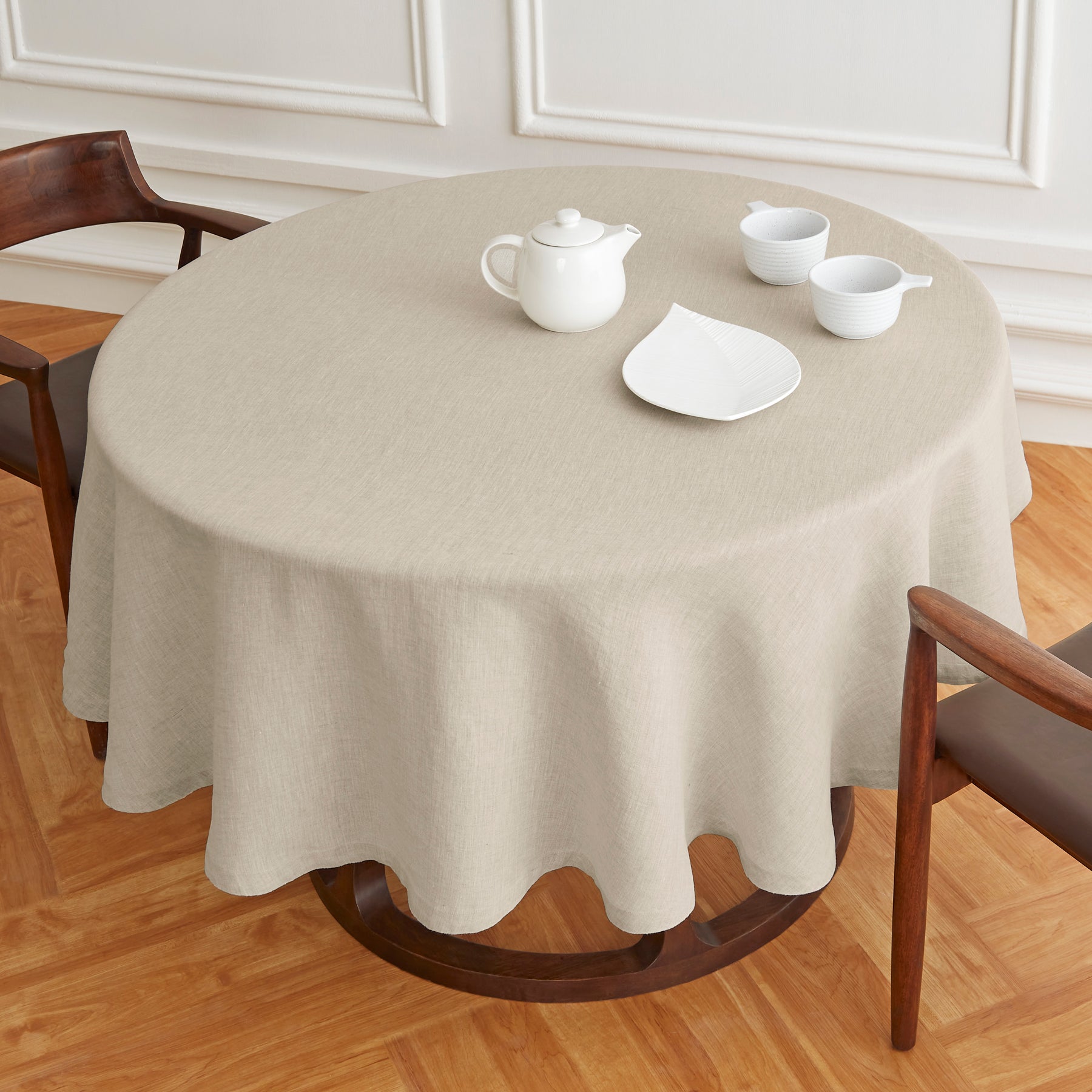 Sonoma Round Tablecloth - Premium Cotton Fabric for Dining & Parties - Perfect for Holiday Gatherings, Weddings & Home Decor