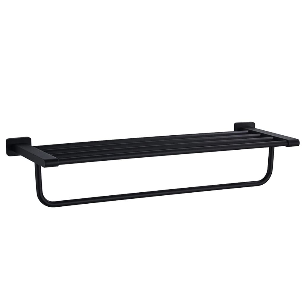 Black Copper Wall-Mounted Towel Rack - 60cm Single Rod Bathroom Towel Bar for Modern Homes | Perfect for Bathrooms, Kitchens & Guest Rooms