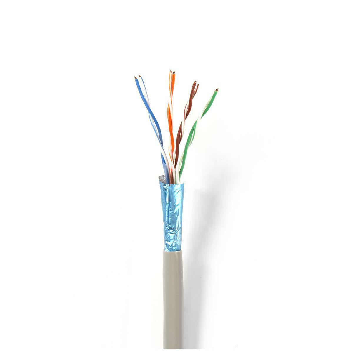 Premium CAT6 F/UTP Ethernet Cable 50m Roll - 100% Pure Copper Solid Core for High-Speed Networking - Ideal for Home Office, Gaming & Server Rooms