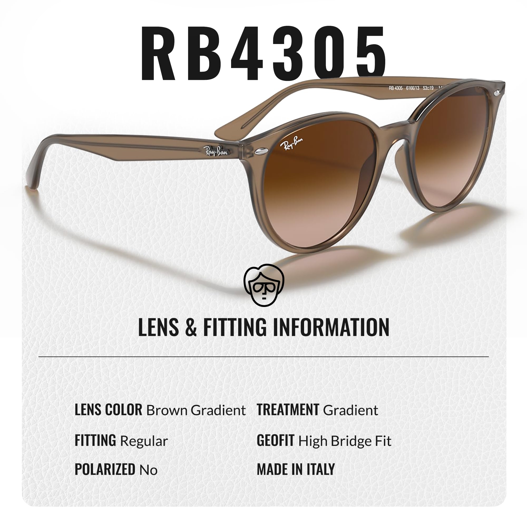 Ray-Ban RB4305 Phantos Retro Sunglasses with Eyewear Kit - High Bridge Fit for Comfort - Classic Aviator Style for Men & Women - Perfect for Driving, Beach, and Everyday Fashion