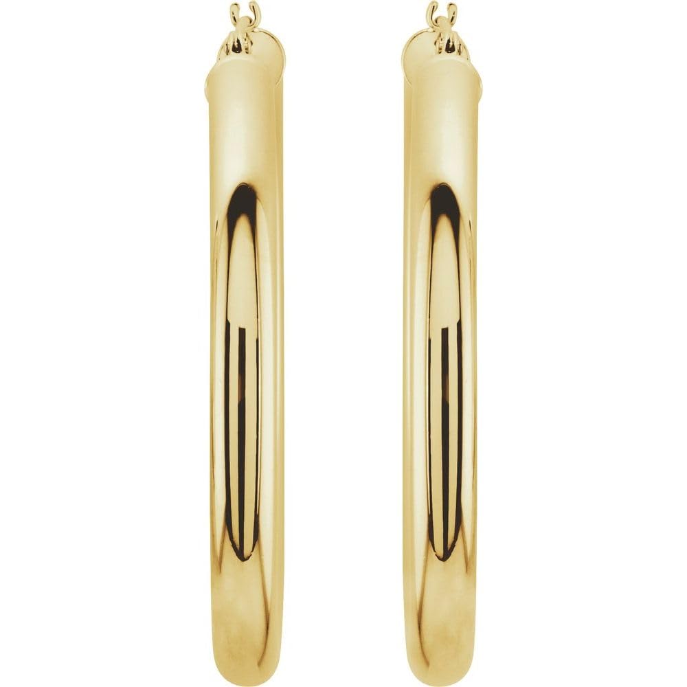 20mm Tube Hoop Earrings for Women - 20mm x 4mm Lightweight Hollow Gold Silver Stainless Steel Earrings - Perfect for Everyday Wear, Parties & Gifts
