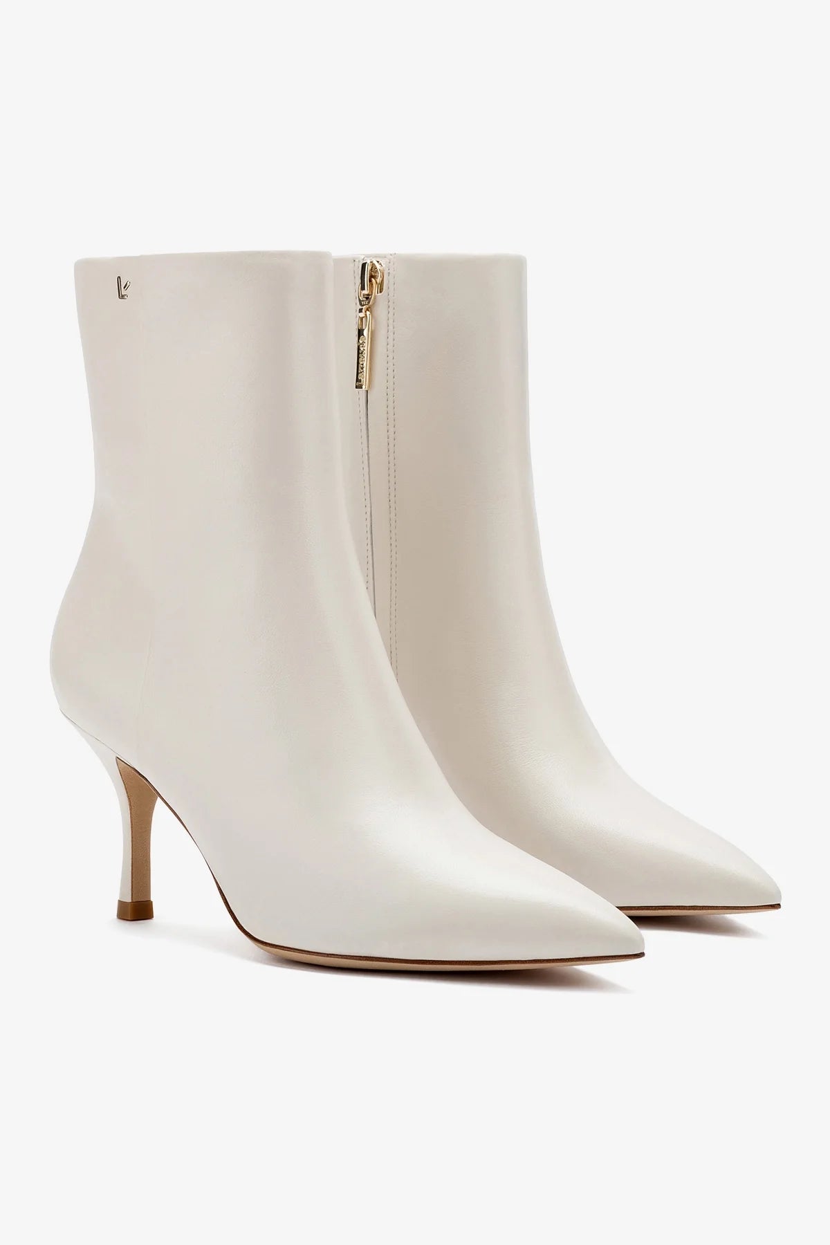 Ivory Leather Mini Kate Boots - Women's Fashion Ankle Boots for Casual Wear & Office Outfits