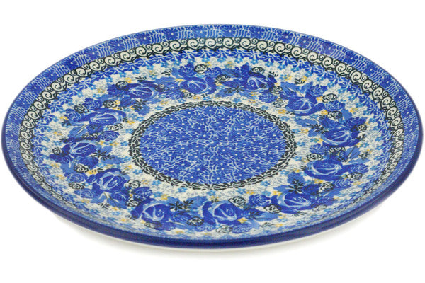 10-Piece Cobalt Rose Chain Dinner Plate Set - Elegant Porcelain Plates for Formal Dining, Wedding, and Special Occasions