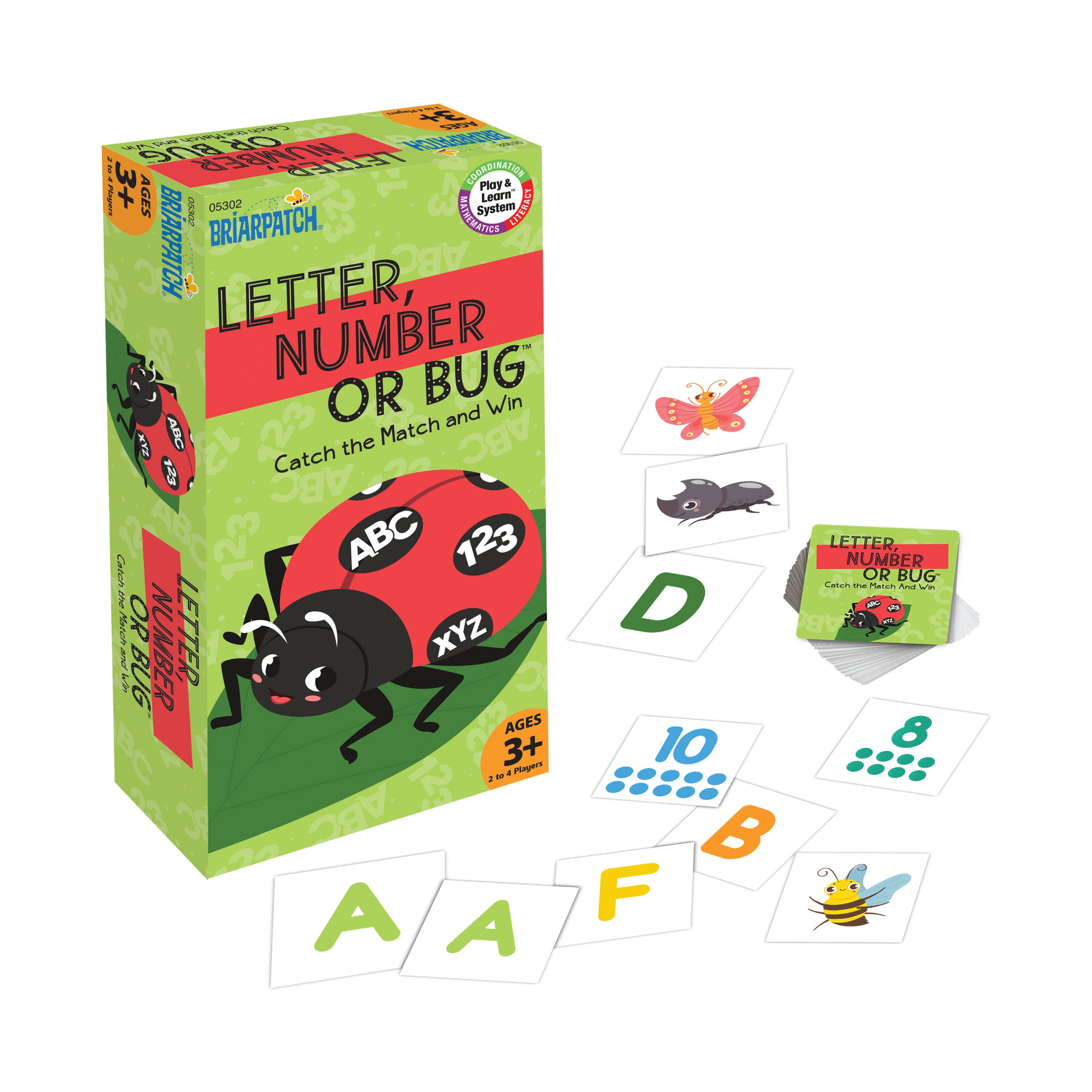 Briarpatch Preschool Matching Game - Learn Letters, Numbers & Bugs - Fun Educational Toy for Toddlers & Kids - Perfect for Classroom & Home Learning Activities