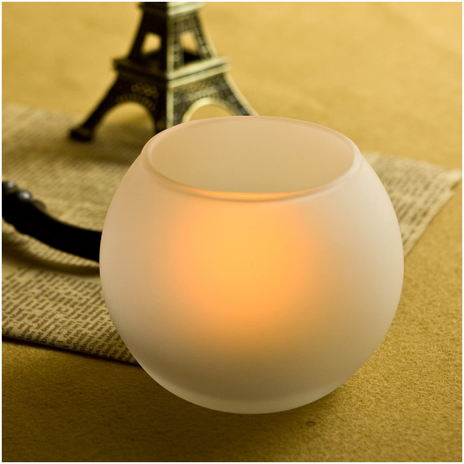 Flameless LED Candles Battery Operated - Realistic Flickering Electric Tea Lights with White Frosted Glass Holders for Wedding, Party, Christmas Decor, Table Centerpiece, Fireplace - Perfect for Romantic Dinners, Holiday Ambiance, and Home Decor