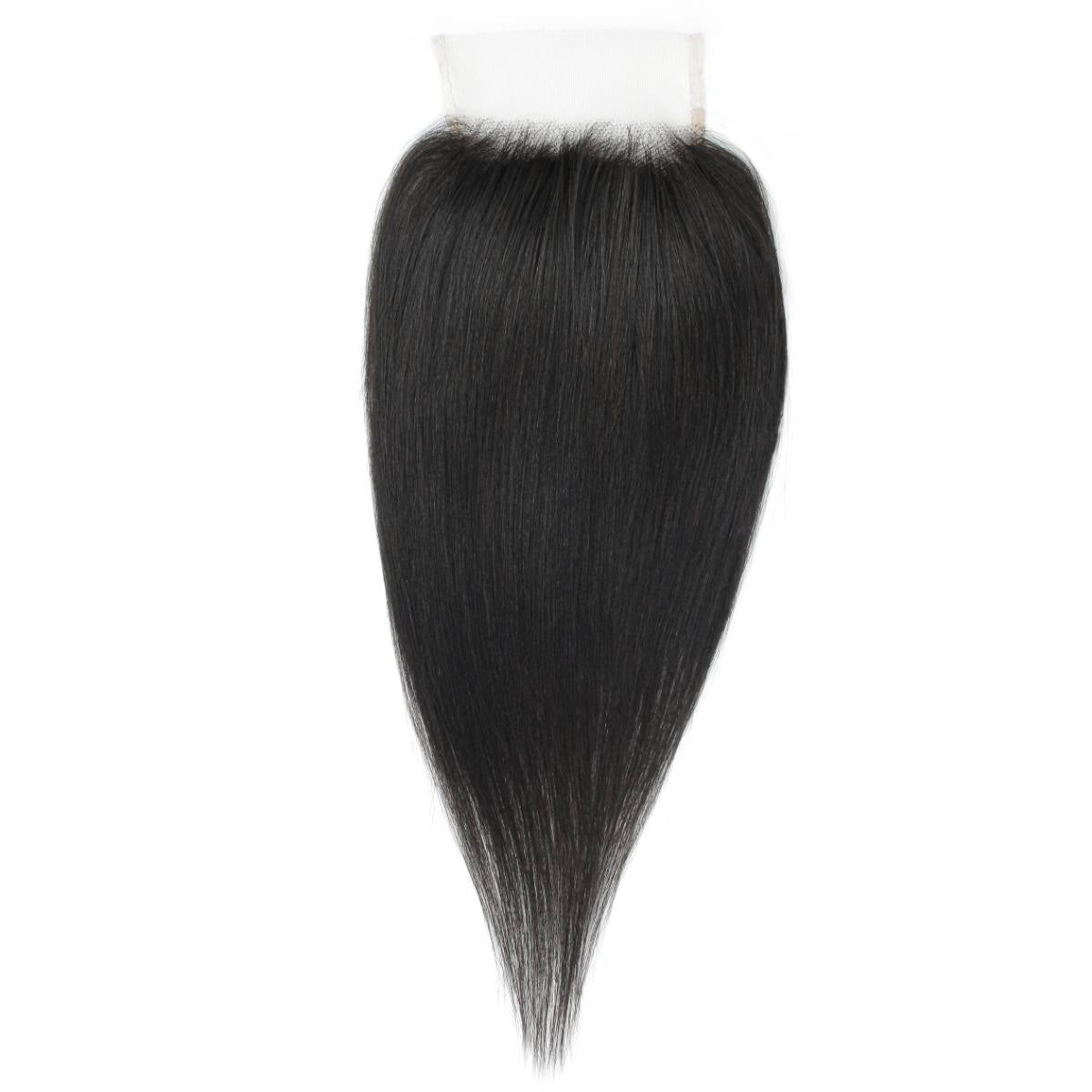 Yaki Straight 4x4 Transparent Lace Human Hair Closure - Natural Look for Black Women - Perfect for Everyday Wear, Special Occasions & Protective Styling