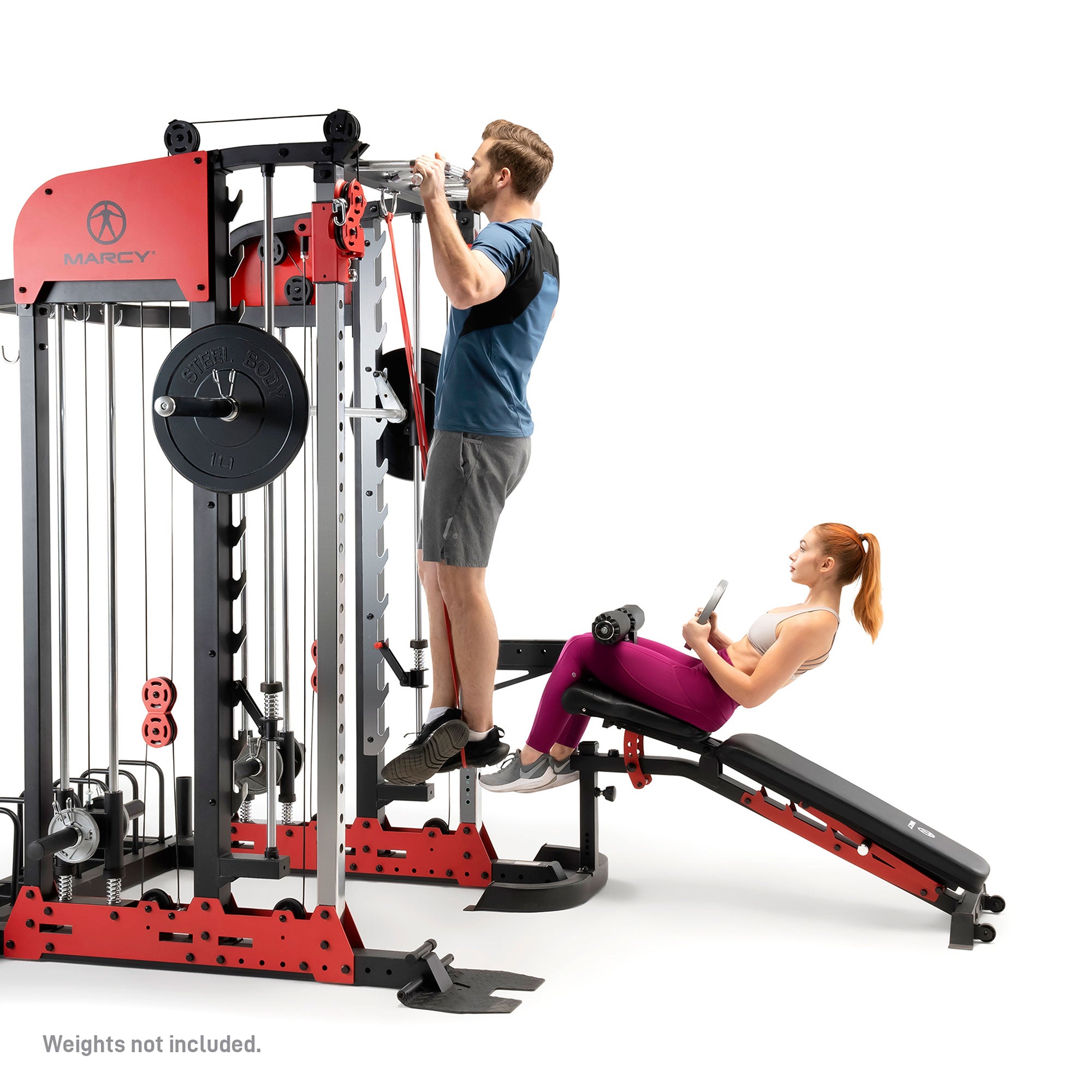 Marcy SM 7553 Deluxe Smith & Squat System - Home Gym Equipment for Strength Training & Weight Lifting - Perfect for Home Workouts & Fitness Enthusiasts