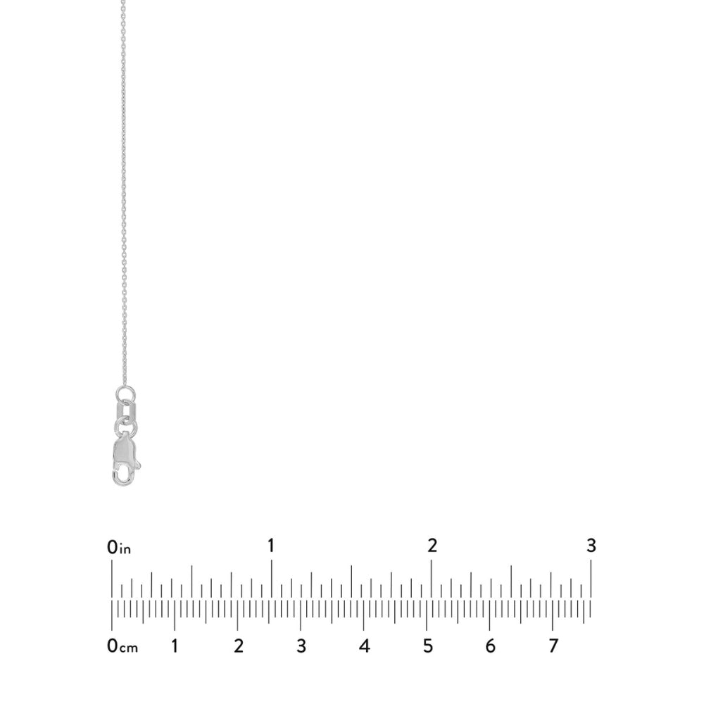 18K White Gold 0.7mm Cable Chain Necklace - Dainty & Delicate 18 Inch Fine Jewelry for Women - Perfect for Layering, Gifts & Everyday Wear