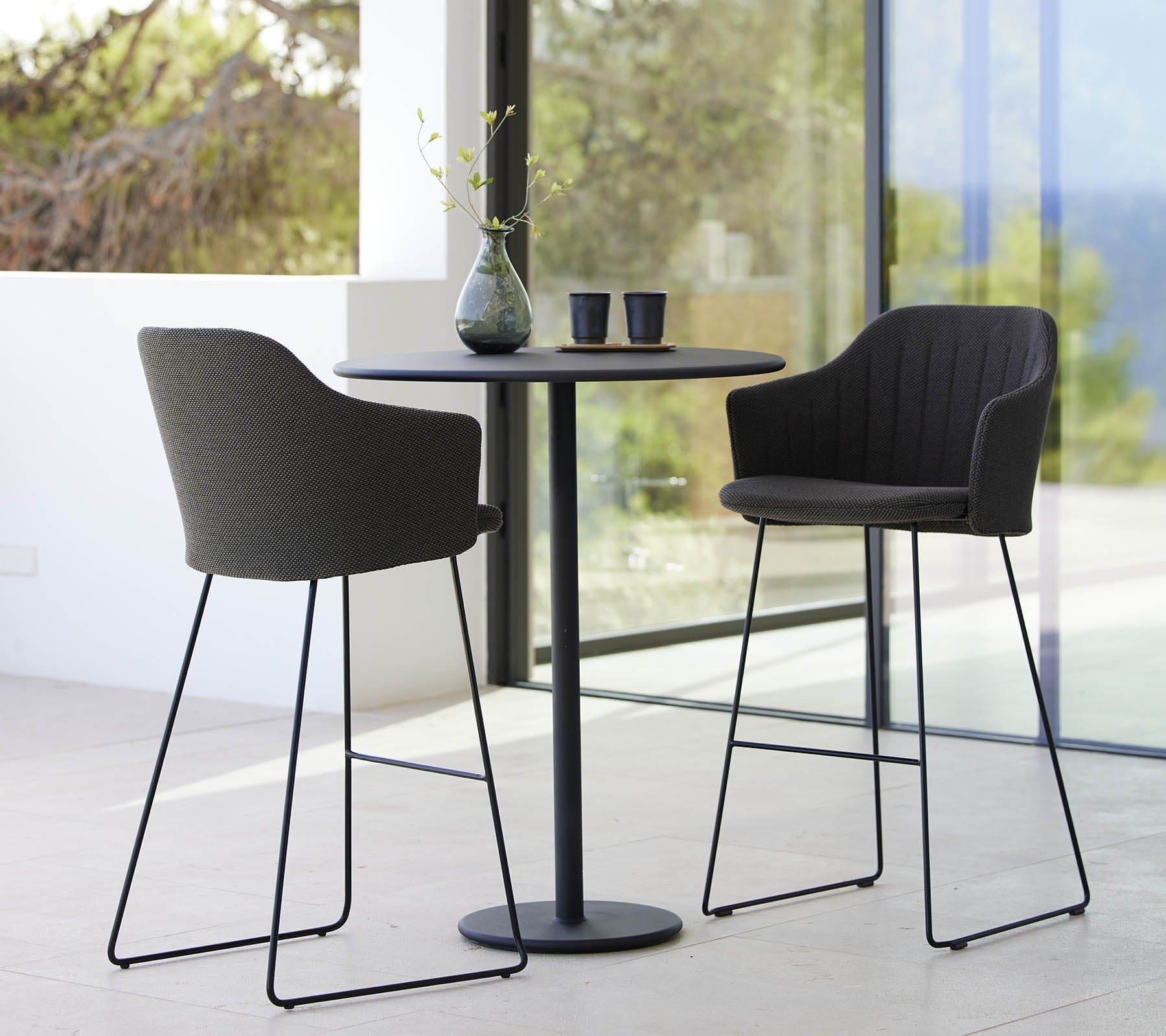 Premium Outdoor Bar Stool - Heavy Duty Patio Bar Chair with Backrest, Weather-Resistant & Comfortable for Garden, Deck, Poolside & Outdoor Dining