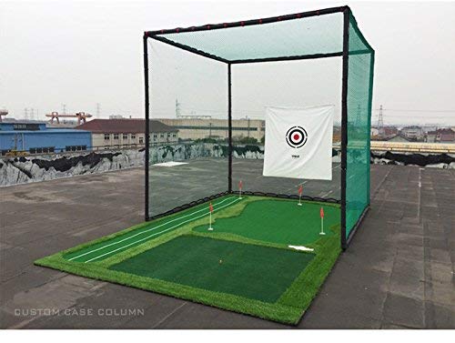 INTSUPERMAI Portable Foldable Golf Hitting Cage - Golf Training Net for Indoor/Outdoor Practice | Perfect for Backyard, Driving Range & Home Use
