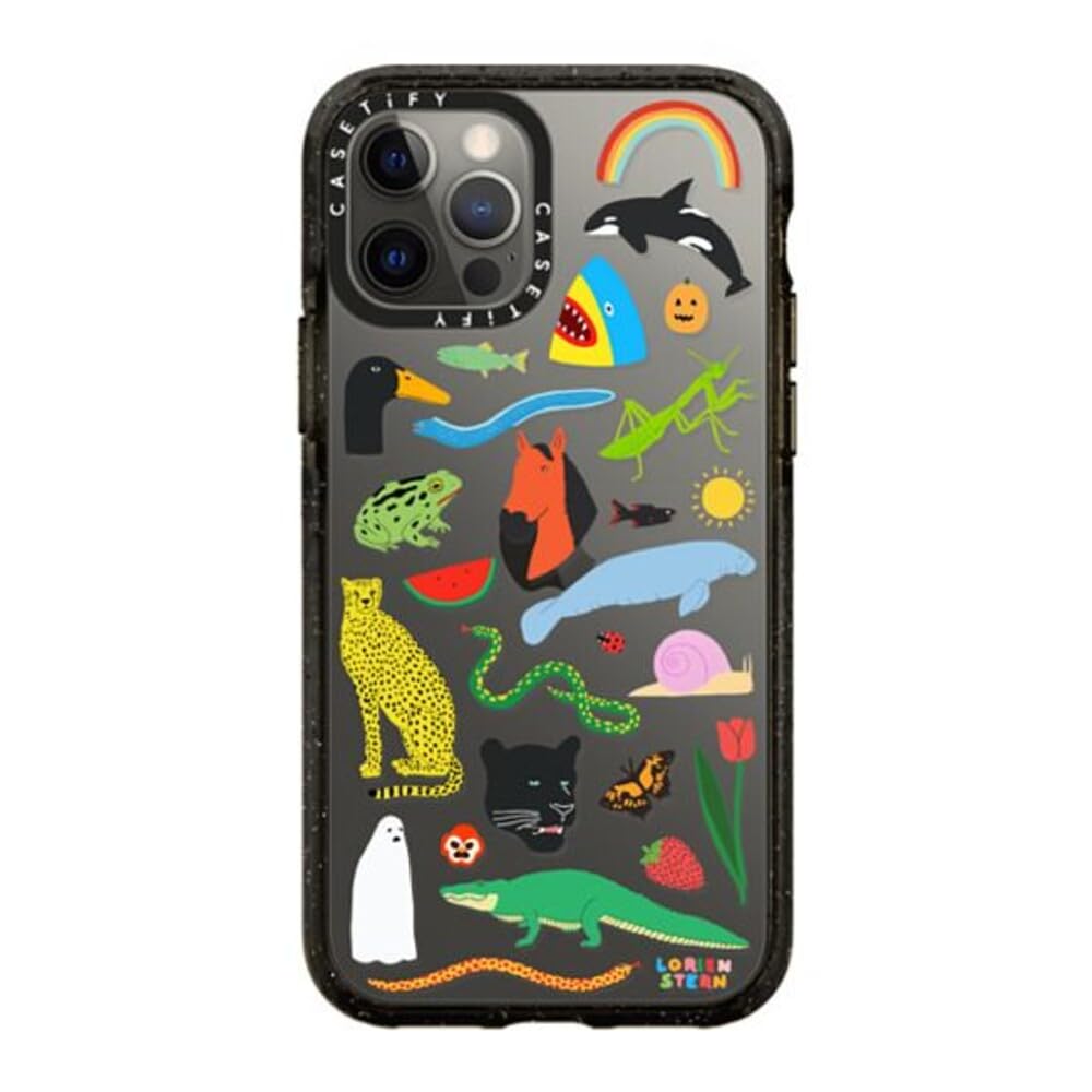 CASETiFY Impact Case for iPhone 12 & iPhone 12 Pro - Lorien Stern Beautiful Planet Design - Clear Black Protective Phone Cover - Perfect for Everyday Use & Outdoor Activities
