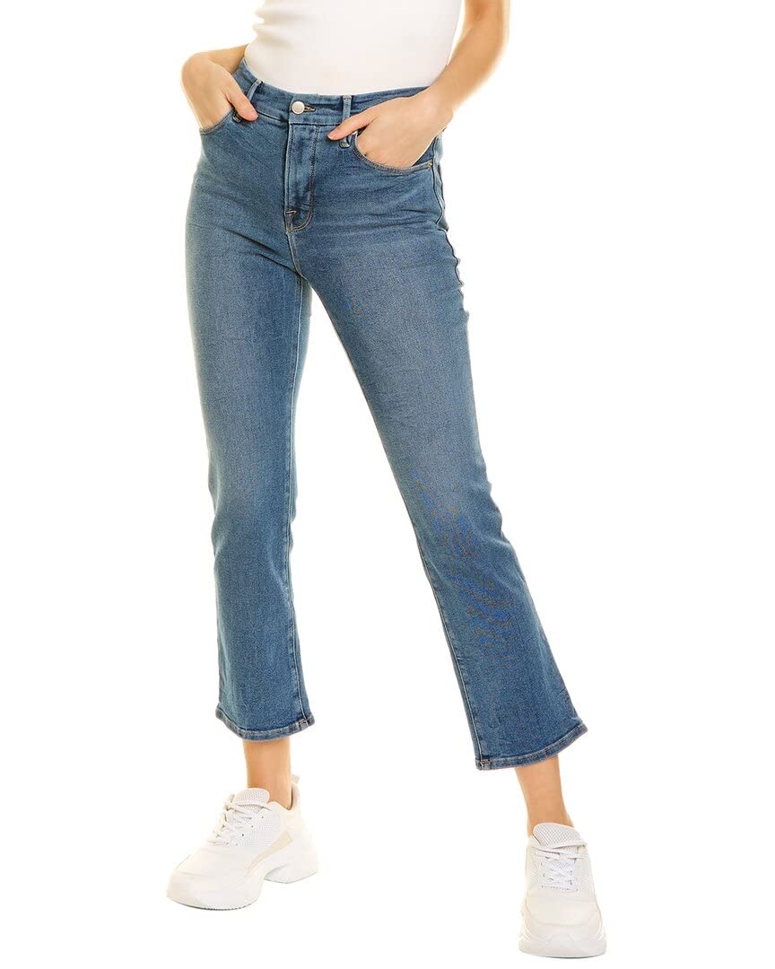 Good American Good Blue Straight Jeans for Women - High Waist Slim Fit Denim Pants | Perfect for Casual Wear, Office & Date Night Outfits