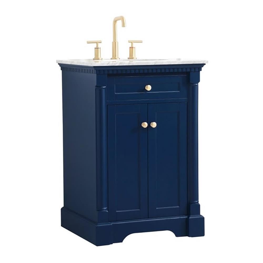 Modern 30-Inch Walnut Bathroom Vanity with Under Sink Storage - Elegant Single Sink Bathroom Organizer Cabinet for Home Decor & Bathroom Organization
